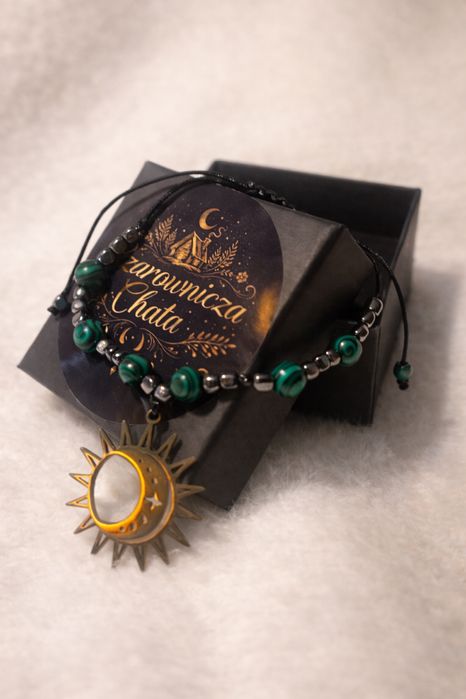 Bransoletka malachit, hematyt