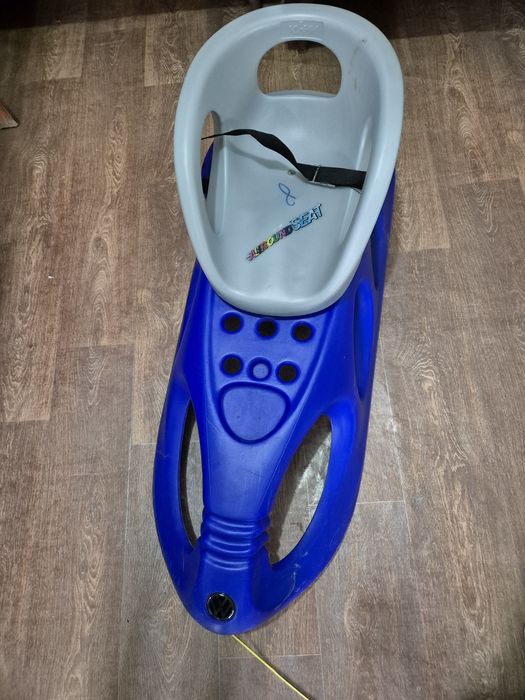 Санки, сани, volkswagen сині з спинкою, що знімається