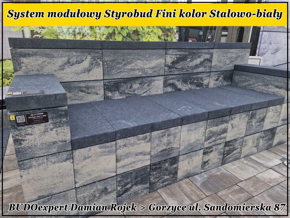 Pustak bloczek gładki modułowy nowoczesny Styrobud FINI 50x20x20