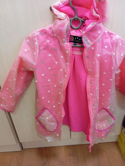 Куртка вітровка дощовик на флісі на дівчинку