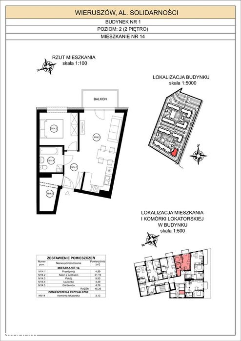 Nowe mieszkanie | 45,36m2 | 2 pokoje |  Miejsce Parkingowe GRATIS!!!