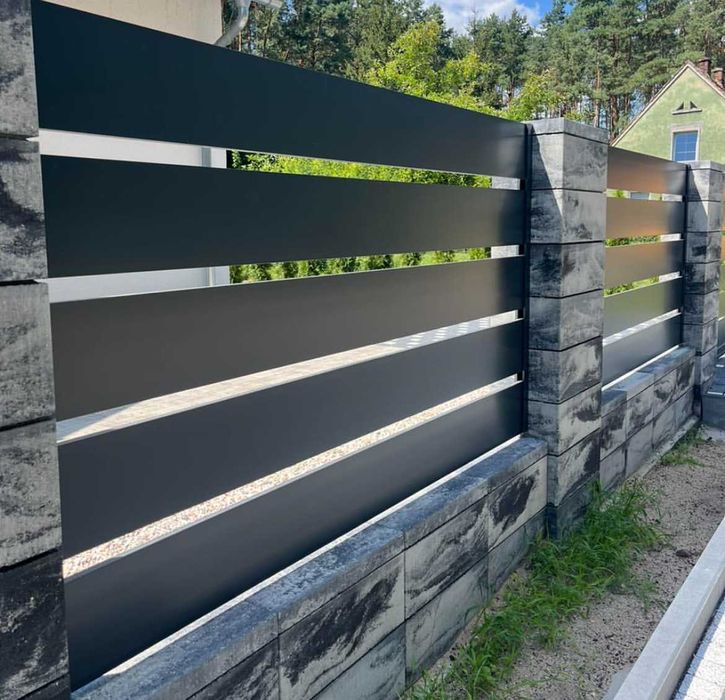 Ogrodzenie Frontowe, Palisada Aluminium, Przęsła Aluminiowe, Joniec -