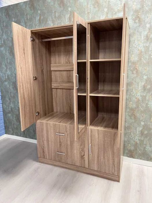 Roupeiro 3 portas com espelho - entrega gratuita