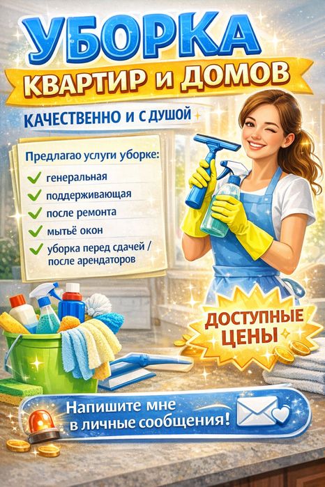 Клининг уборка квартир и домов