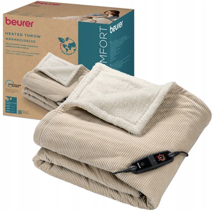 Koc Rozgrzewający Beurer Hd 80 180 Cm Na 130 Cm Beżowy