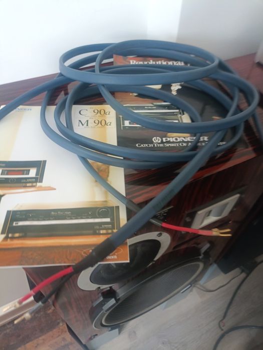 Pioneer M-90a Japan LINEAR PURE CABLE  audiofilskie kable 1988r FLAGA