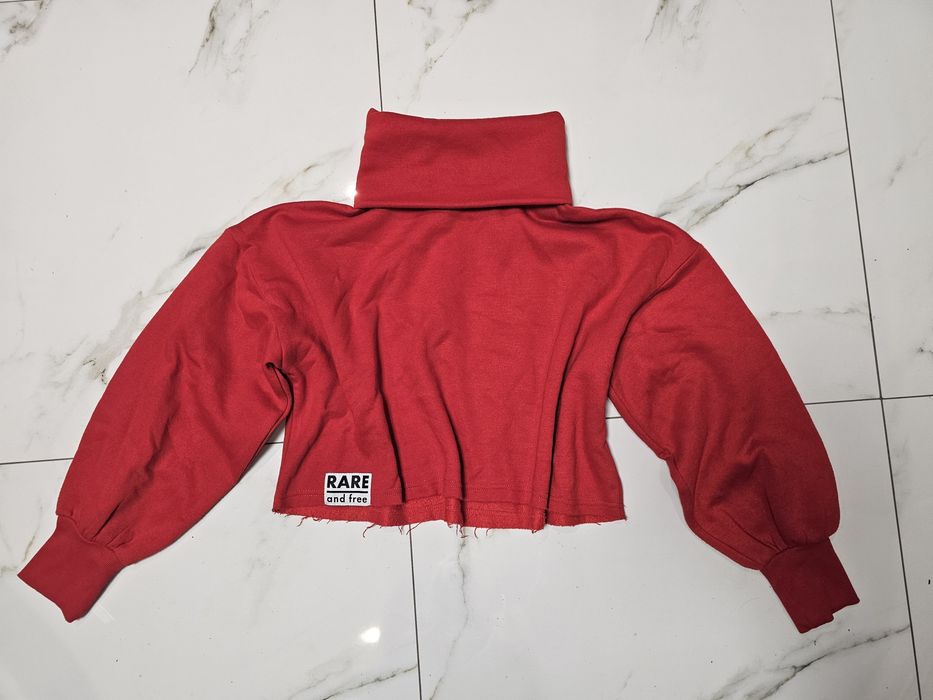 Bluza crop top damska ze stójką ocieplana M