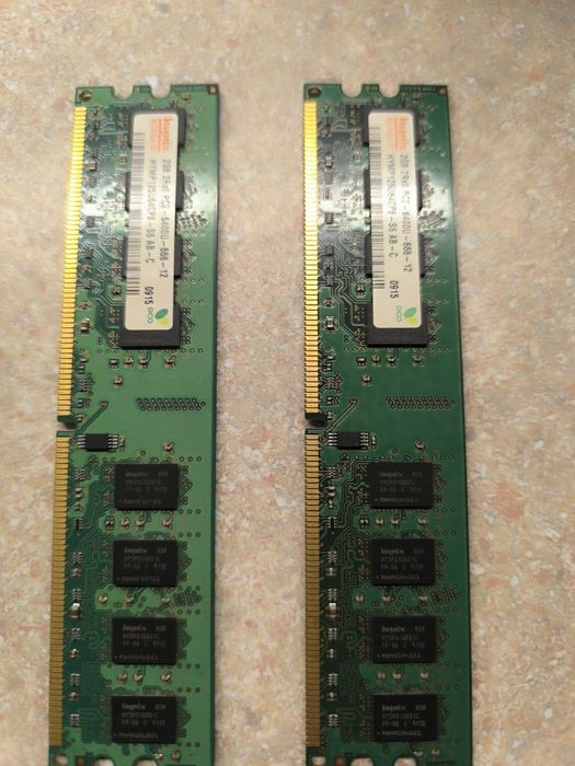 Hynix Ram 2GB 2Rx8 PC2 6400U-12 DDR2 2x2GB = 4GB