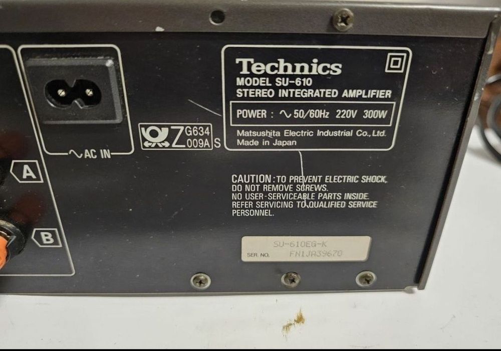 Stereo Wzmacniacz Technics SU-610, 2 x 80 W (DIN), Japan+1
