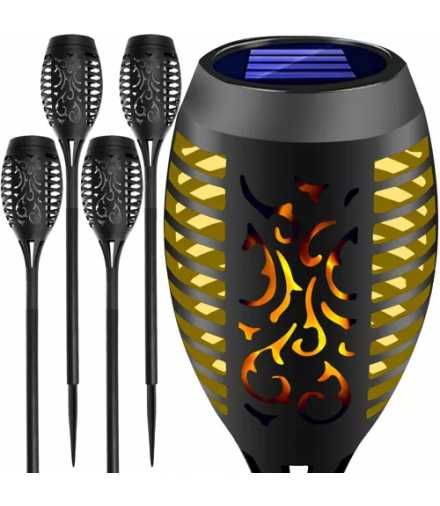 Solidna lampa ogrodowa solarna pochodnia zestaw 4 szt. 51cm