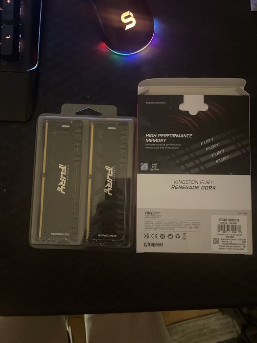 Ramy DDR4 16gb (2x8gb) 3600MT/S CL16 KINGSTON FURY RENEGADE