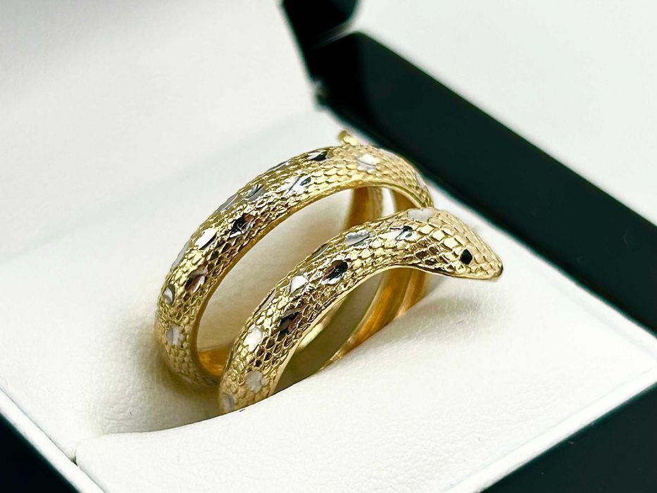 Złoty pierścionek Wąż 4,28 g PR.375 9K R.14