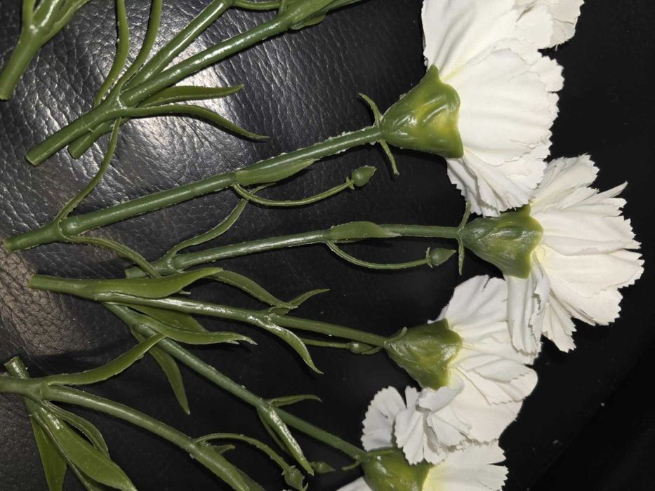 GOŹDZIKI sztuczne kwiaty fejka ikea bukiet 9 szt. wazon ozdobny