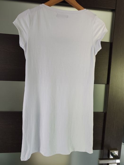 Biały długi t-shirt/sukienka mini - marki Vila