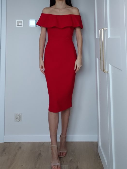 Sukienka hiszpanka czerwona S ZARA