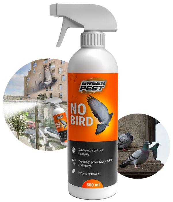 Preparat, środek, spray na ptaki No Bird 500ml. Odstraszacz ptaków