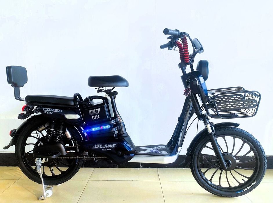 Електровелосипед Corso «Atlant» 20"двигун 800W, акум 48V20AH, корзина