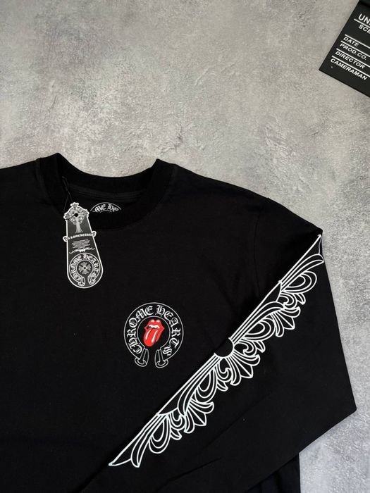 Лонгслив Chrome Hearts черный оверсайз / кофта хром хардс