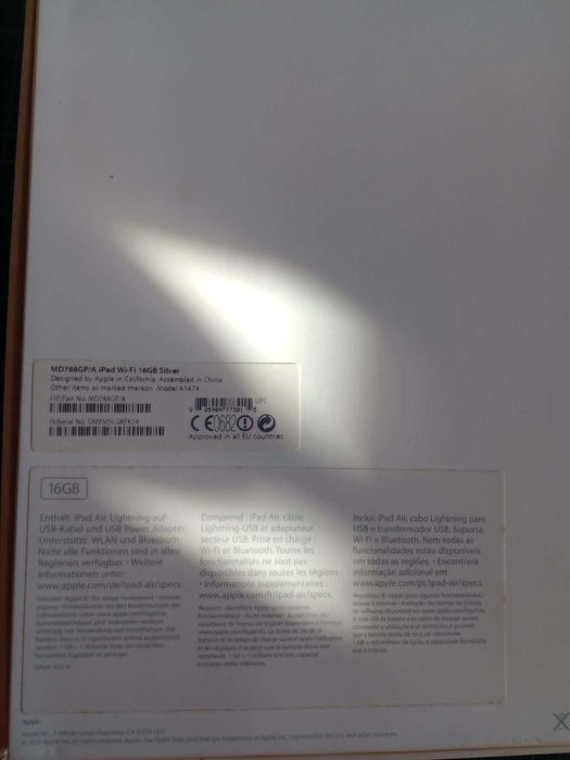 Ipad Air 16gb Wi-fi – A1474 – Space Silver - Funcional