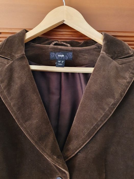 Żakiet sztruks brąz