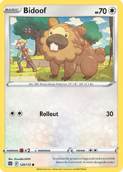 Karta Pokemon Bidoof 120/172