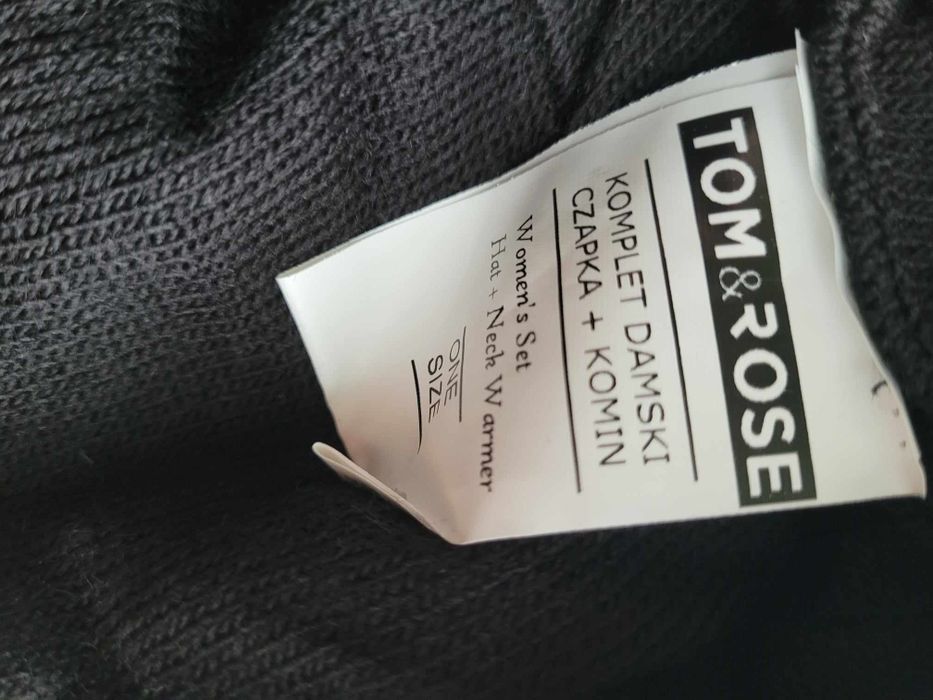 Czapka I komin damski z dodatkiem wełny