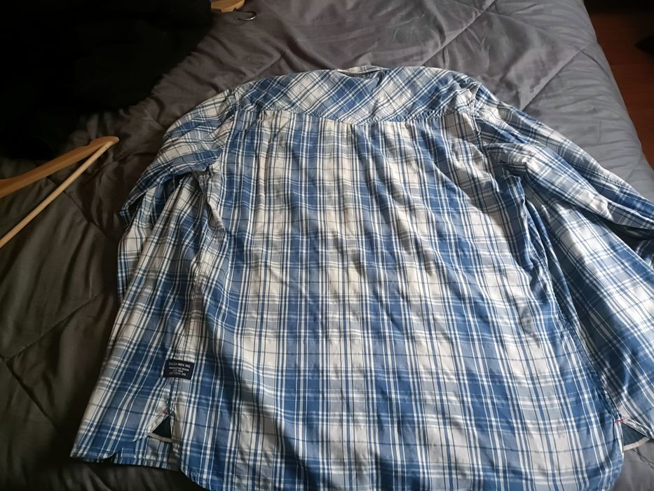 Vendo camisa azul xadrez salsa