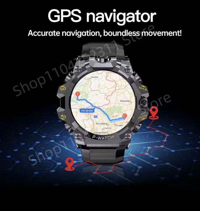 Smartwatch Q668 4G e 5G Slot para cartão SIM; GPS; 4gb ram 64gb memória. NOVO