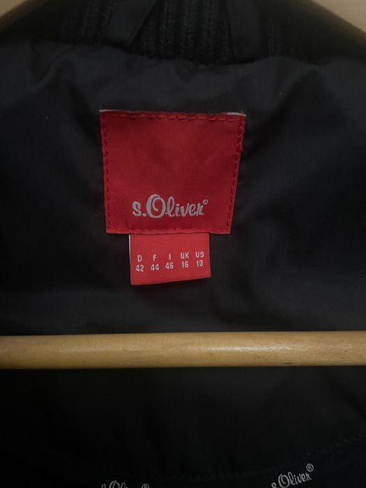Płaszcz dlugi pikowany sOliver czarny XL