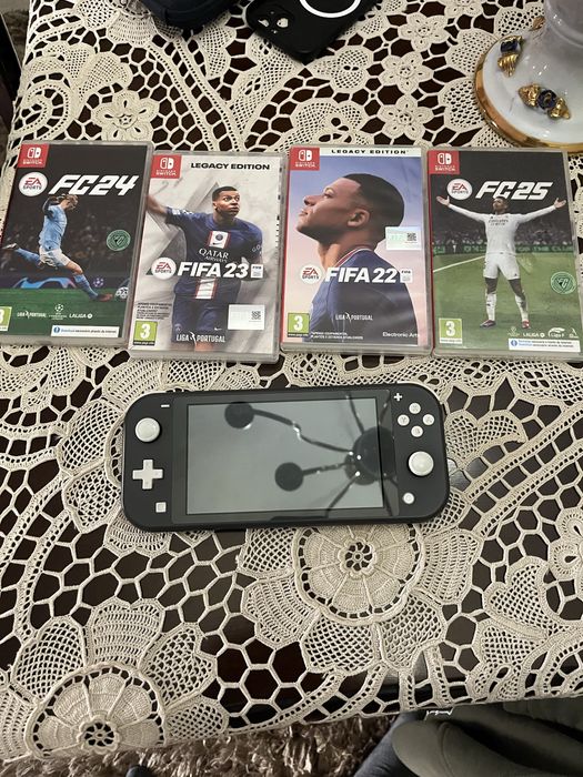 Nintendo Swich Lite e fifas do 21 ao 25