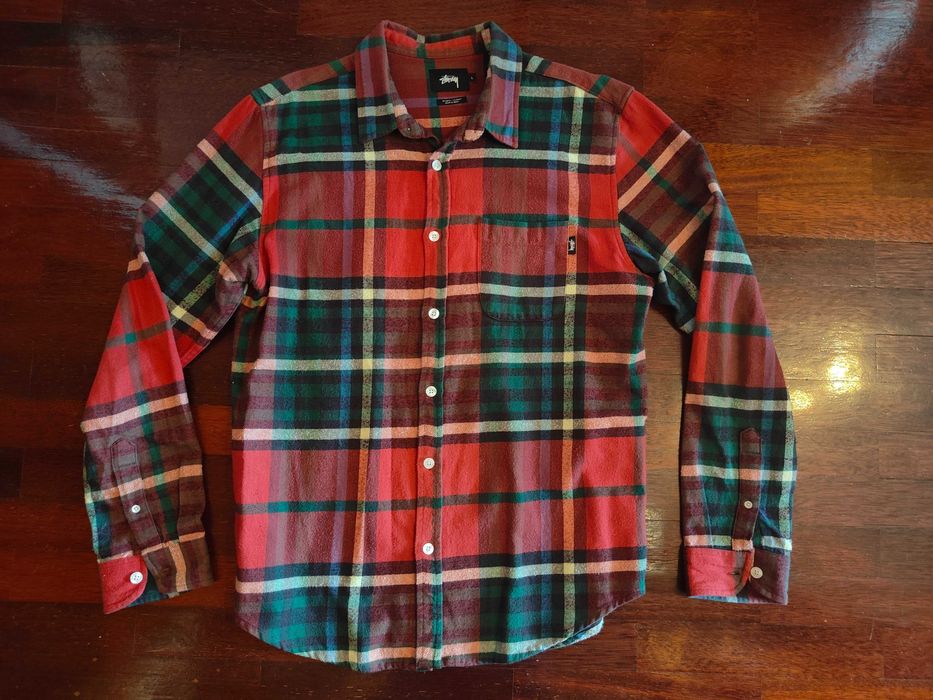 Stussy Camisa Xadrês flanela manga comprida L