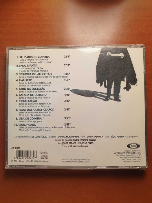José Afonso (Zeca Afonso) - "Fados de Coimbra e Outras Canções"
