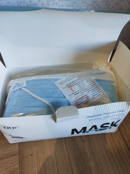 MASKI medyczne niebieskie maseczki jednorazowe 50szt