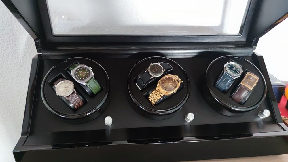 Watchwinder rothenschild 6 relógios 4 modos rotativo