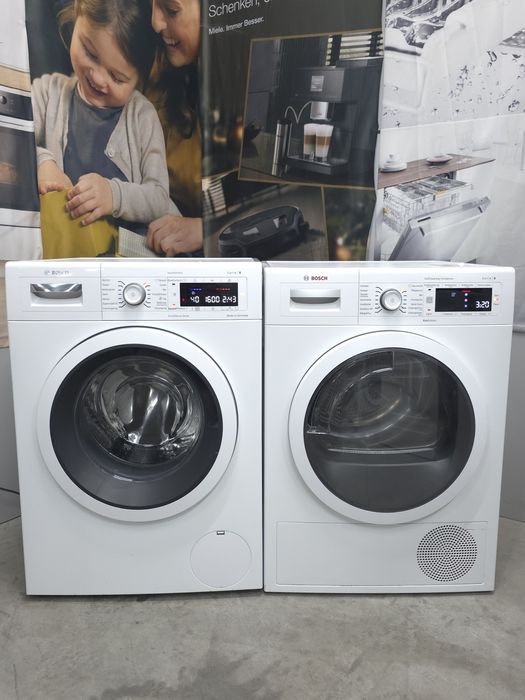 Коплект Bosch 8 serie пральна і сушильна машина  тепловий насос 8кг