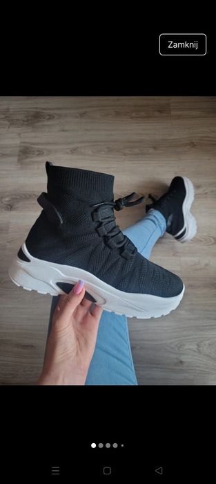 Nowe buty botki skarpetkowe