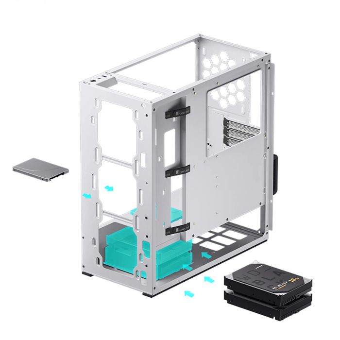 Корпус JONSBO VR4 Aluminum White