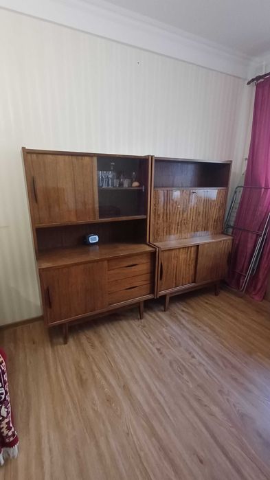 Меблевий гарнітур часів СРСР б/у з 4 предметів. Шкаф, сервант, секретер, тумба під телевізор