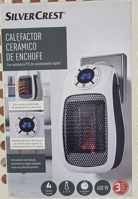 Mini aquecedor cerâmico 600W