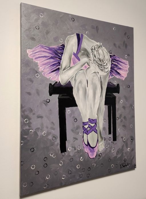 Obraz ŻYRAFA 80 x 100 cm. Obraz ręcznie malowany na płótnie.