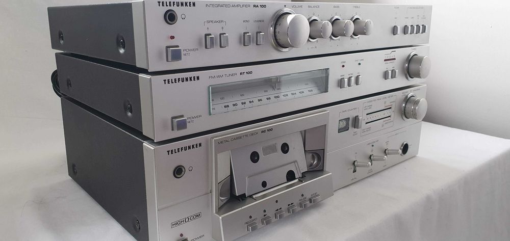 Wieża Telefunken Wzmacniacz RA100, Tuner RT100, Magnetofon RC100
