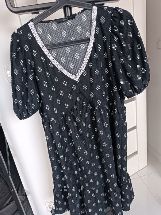 M sukienka 38 czarna bufki damska lato  George