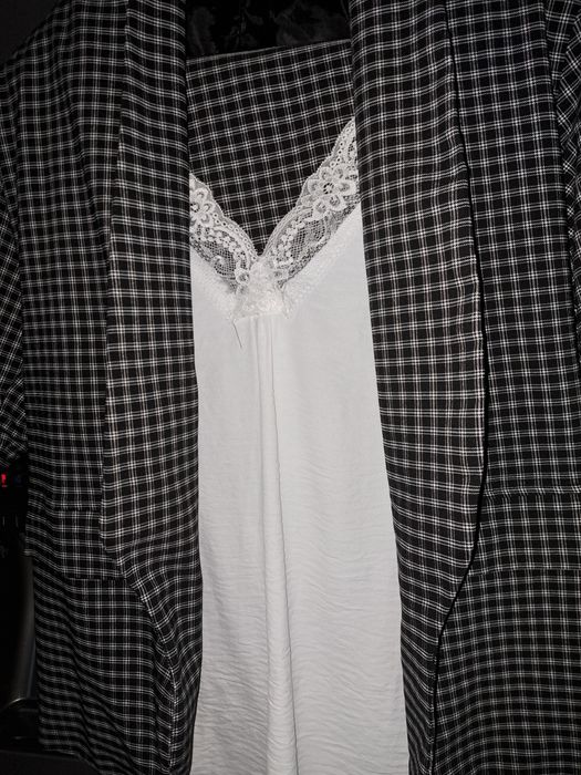 Garnitur damski w pepitke