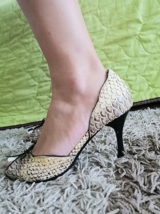 Босоніжки туфлі Босоножки туфли под змеиную кожу рептилия