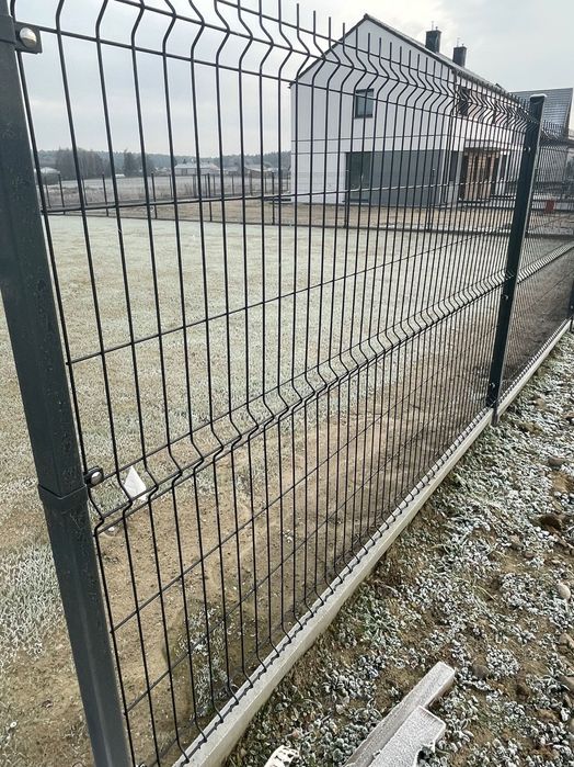 Ogrodzenie kompletne panelowe 3D antracyt 153 - Fi5 ocynk zdemontowane