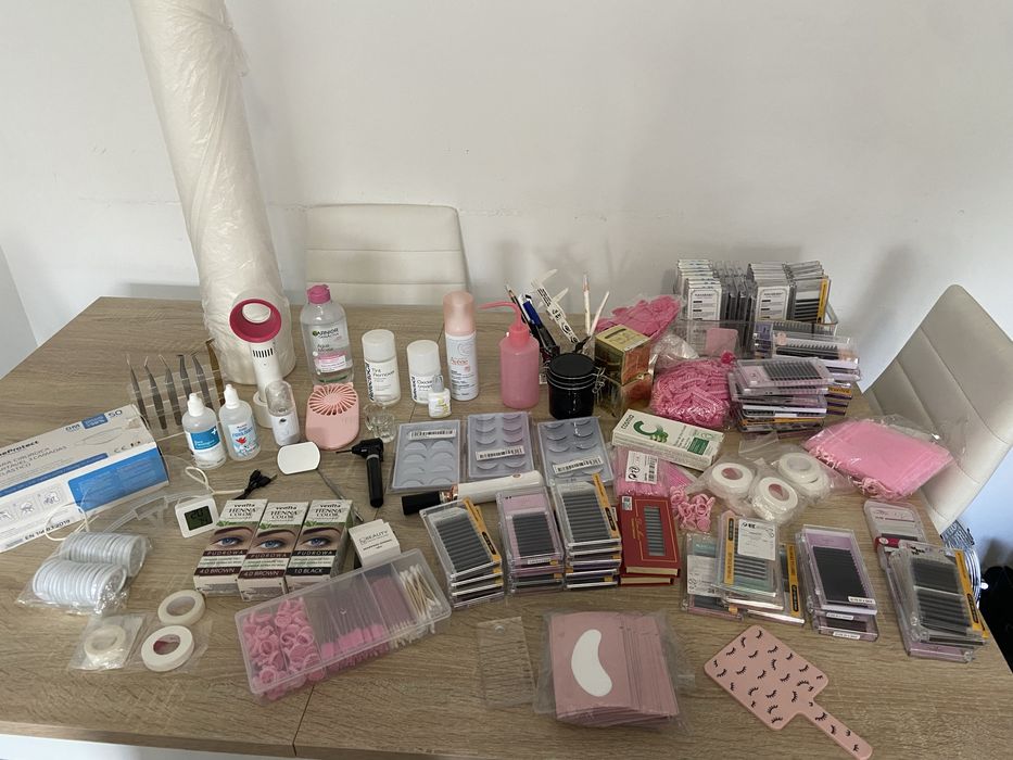 Repasso materiais para pestanas e sobrancelhas