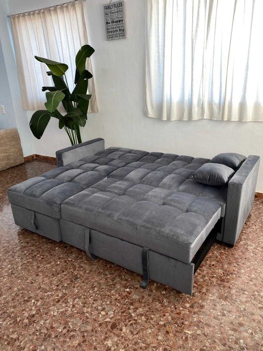 Sofá-cama barato 210 cm, entrega grátis até sua casa