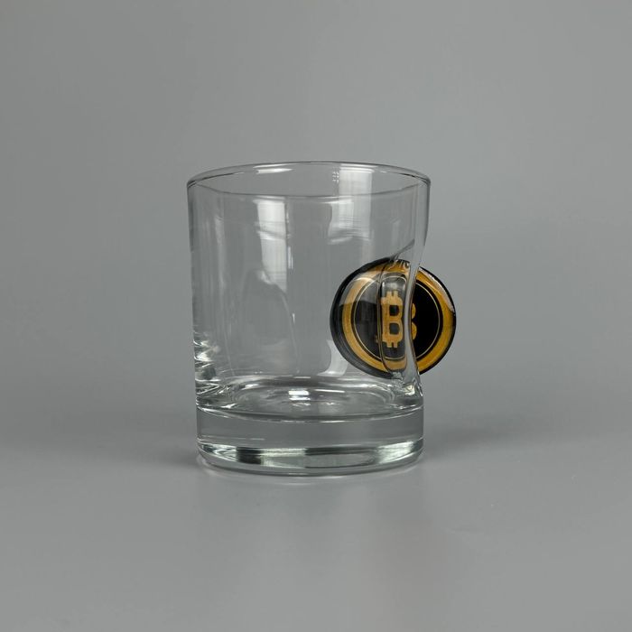 Склянка BITCOIN 320 мл | Подарунок для криптоентузіаста | Міцне скло