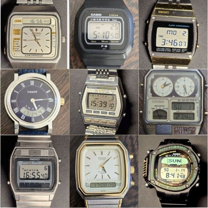 Наручные винтажные ретро часы годинник Casio Japan Seiko Citizen rare