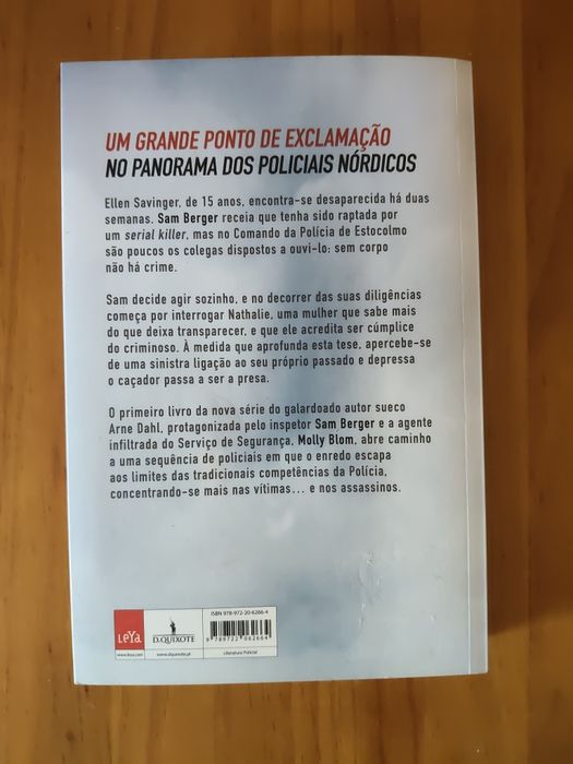 Livro "Areias Movediças" – Arne Dahl (Editorial Dom Quixote)